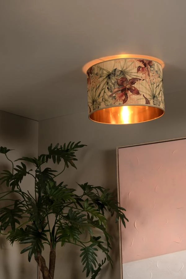 Lucide TANSELLE - Flush ceiling light - Ø 40 cm - 1xE27 - Multicolor - ambiance 1